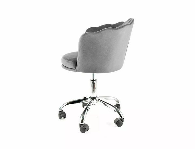 Sedia da ufficio in velluto Rose Grigio (2)