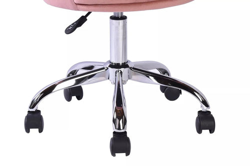 Sedia da ufficio in velluto Rose Rosa (1)