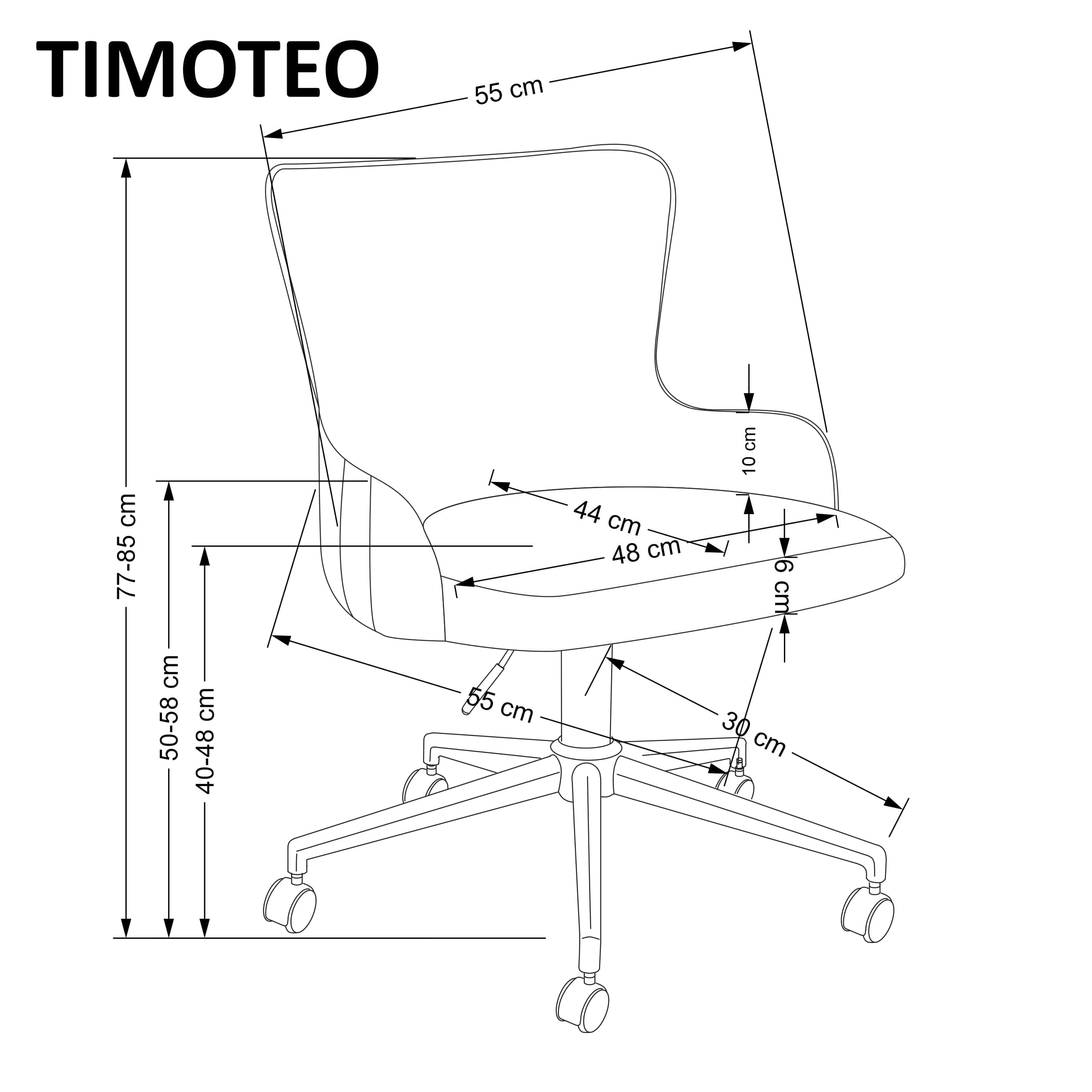 Sedia da ufficio in velluto Timoteo Verde (4)