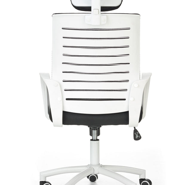 Sedia da ufficio Shanti Bianco e Nero (4)