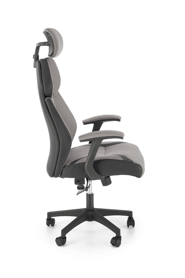 Sedia direzionali da ufficio in ecopelle Chrono Grigio (2)