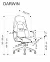 Sedia direzionali da ufficio in ecopelle Darwin Cappuccino (4)