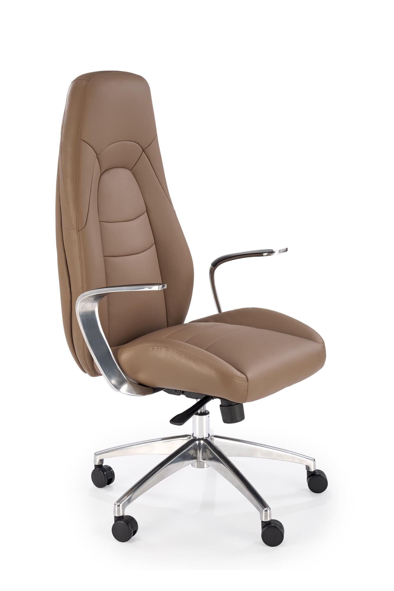 Sedia direzionali da ufficio in ecopelle Darwin Cappuccino (6)