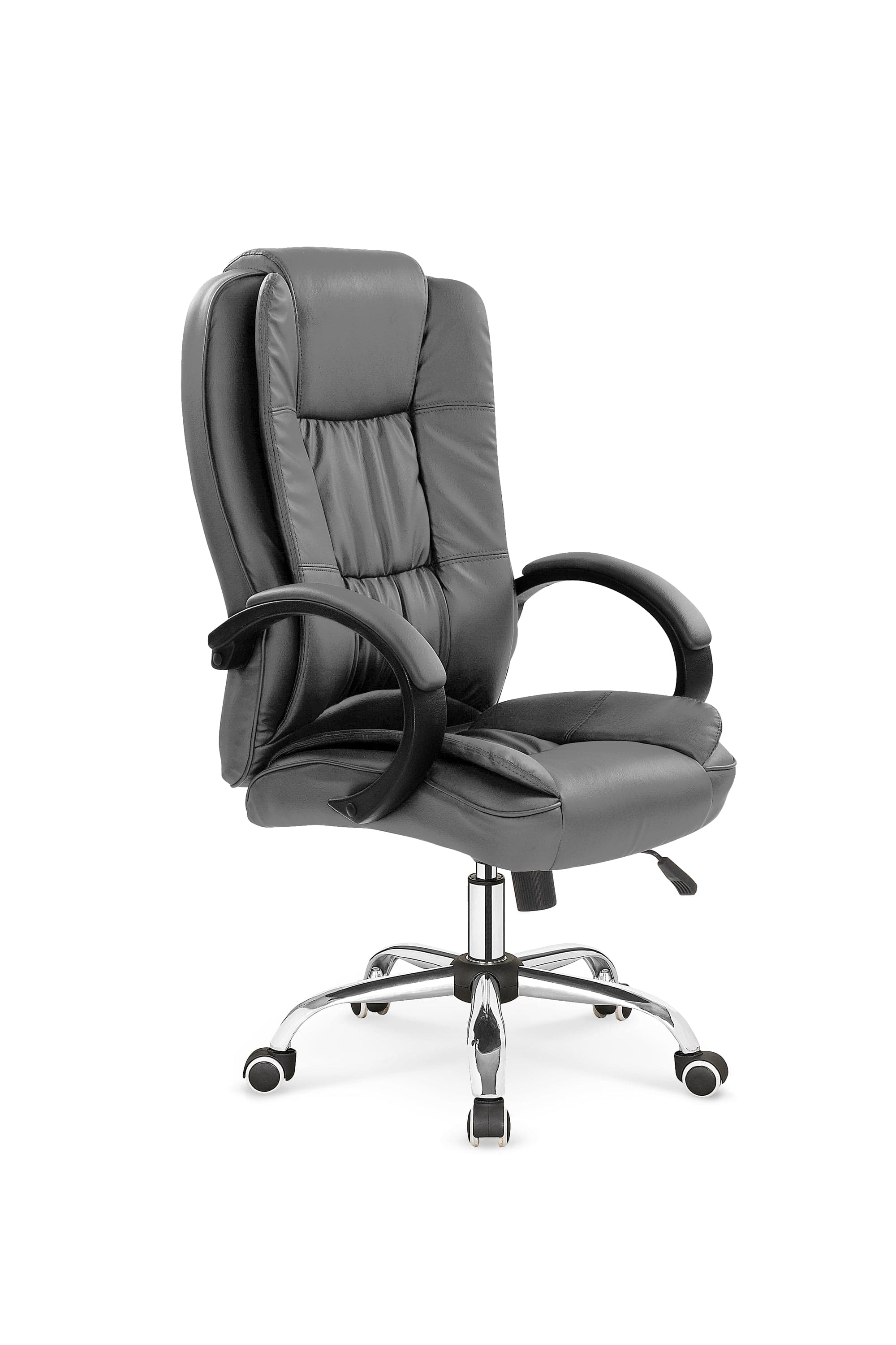Sedia direzionali da ufficio in ecopelle Relax Grigio