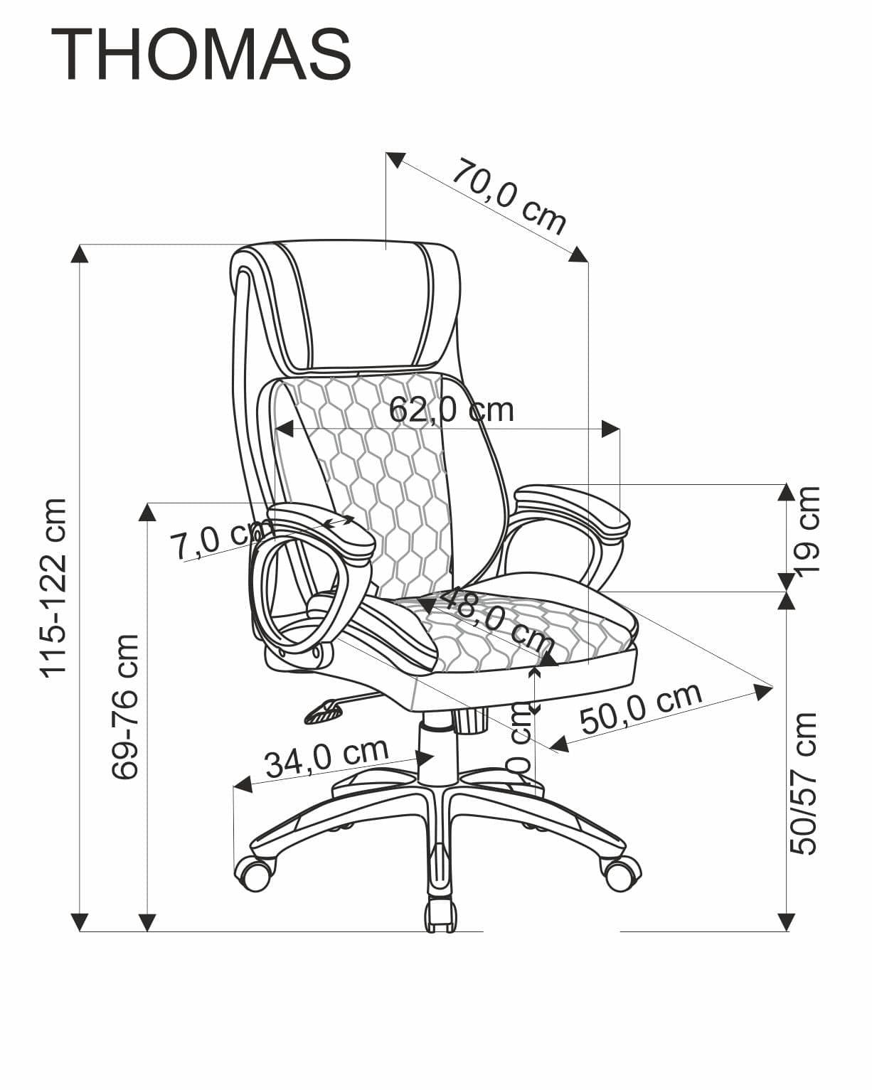Sedia direzionali da ufficio in ecopelle Thomas Nero (5)
