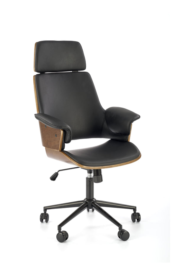 Sedia direzionali da ufficio in ecopelle Weber Nero