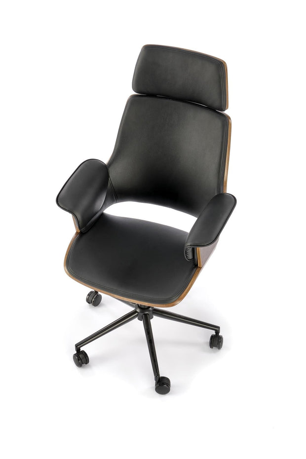 Sedia direzionali da ufficio in ecopelle Weber Nero (3)