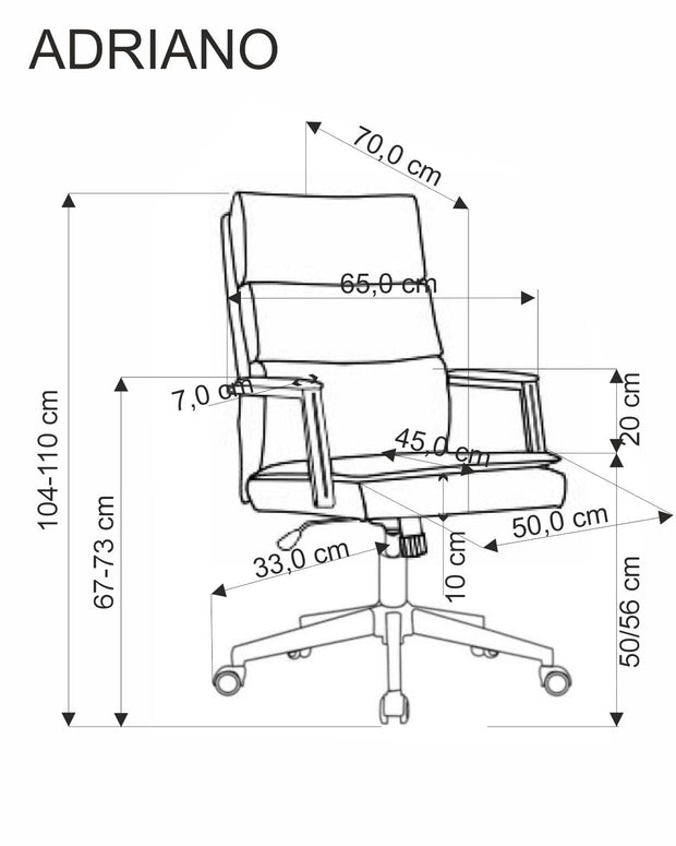 Sedia direzionali da ufficio in tessuto Adriano Beige (3)
