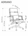 Sedia direzionali da ufficio in tessuto Adriano Verde (3)