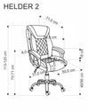 Sedia direzionali da ufficio in tessuto Helder 2 Grigio (3)