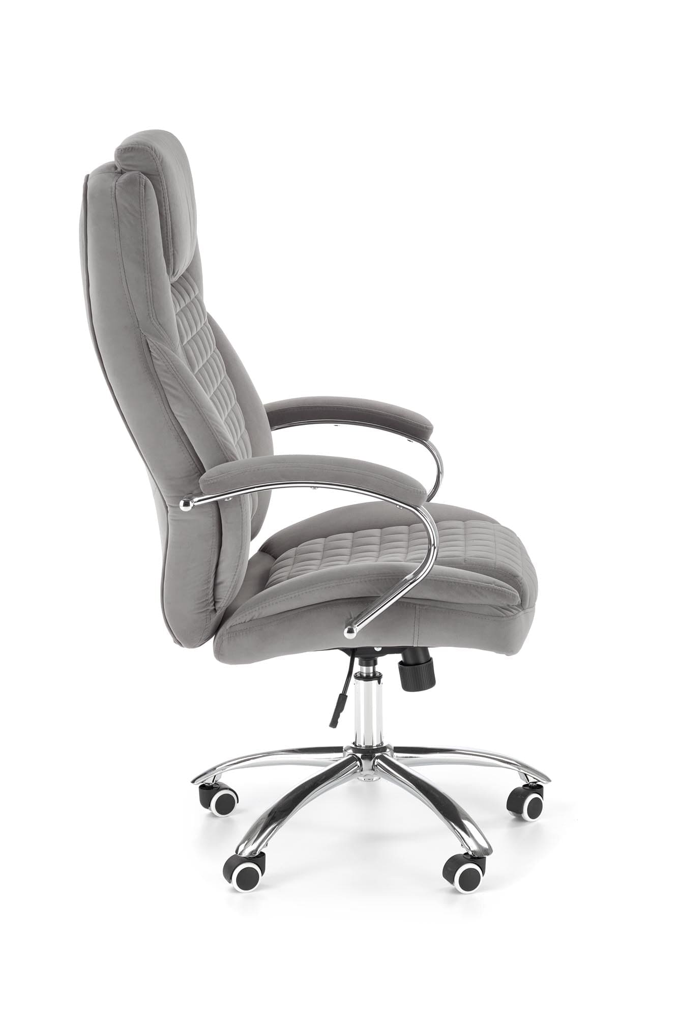 Sedia direzionali da ufficio in velluto King 2 Grigio (3)