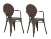 Sedia Harlem cm 54x51x83 Set 2 Pz (Altezza Seduta cm 43）