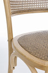 Sedia in legno e rattan Carrel Naturale (4)