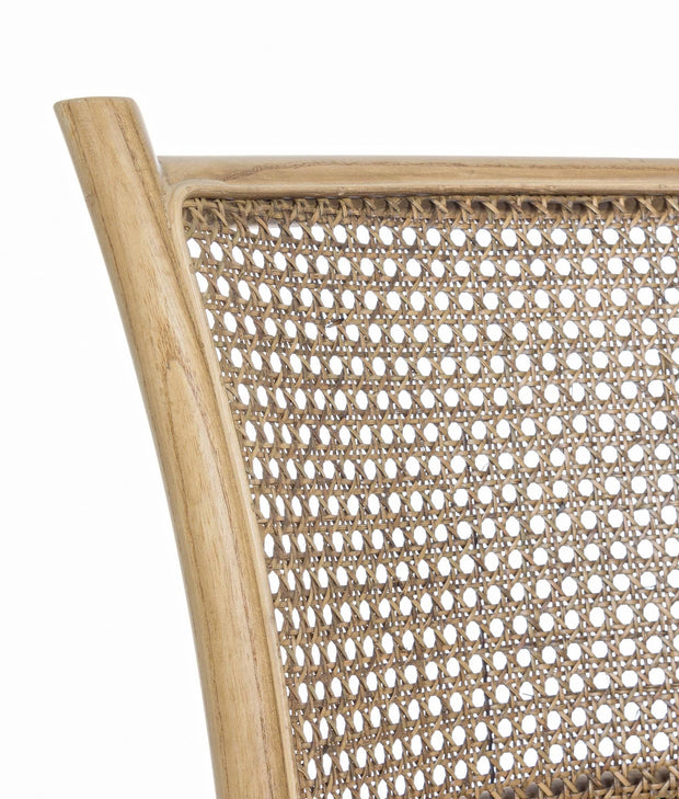 Sedia in legno e rattan Carrel Naturale (5)