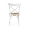 Sedia in legno e rattan Cross Bianco (2)