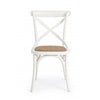 Sedia in legno e rattan Cross Bianco (3)