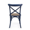 Sedia in legno e rattan Cross Blu (2)