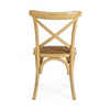 Sedia in legno e rattan Cross Giallo (3)