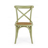 Sedia in legno e rattan Cross Verde (1)