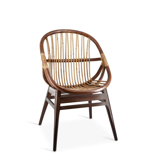 Sedia in legno e rattan Fox Bamboo Naturale