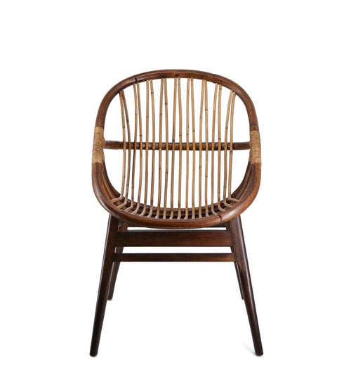 Sedia in legno e rattan Fox Bamboo Naturale (1)