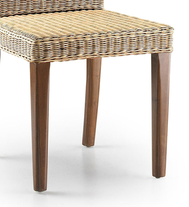 Sedia in legno e rattan Fox Monica Naturale (1)