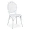 Sedia in legno e rattan Globo Bianco