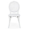 Sedia in legno e rattan Globo Bianco (1)