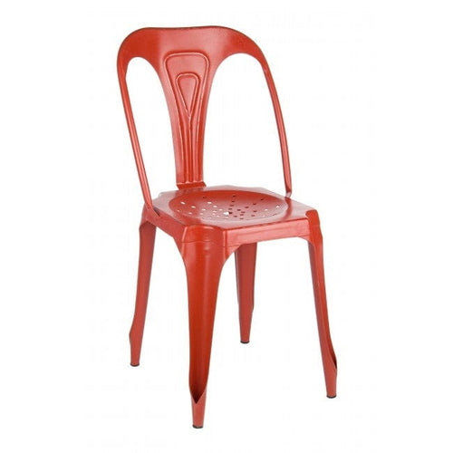 Sedia in metallo Droid Rosso