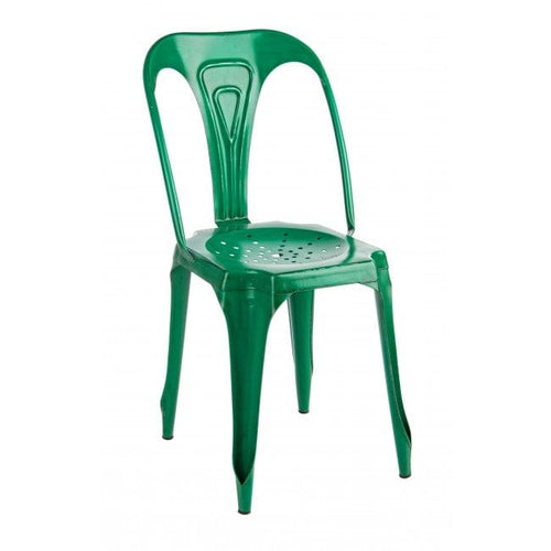 Sedia in metallo Droid Verde