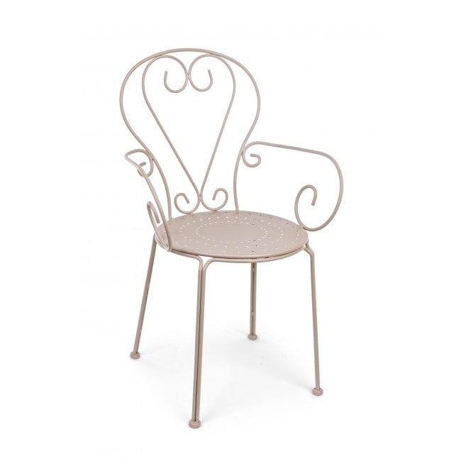 Sedia in metallo Ettienne Beige