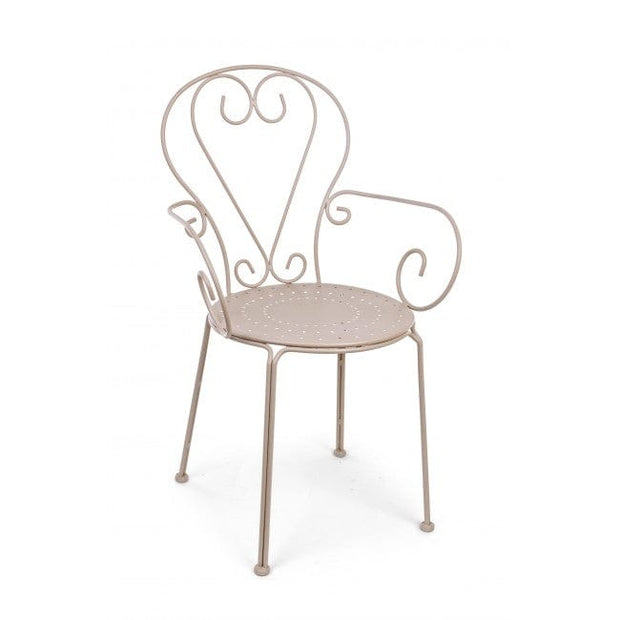 Sedia in metallo Ettienne Beige