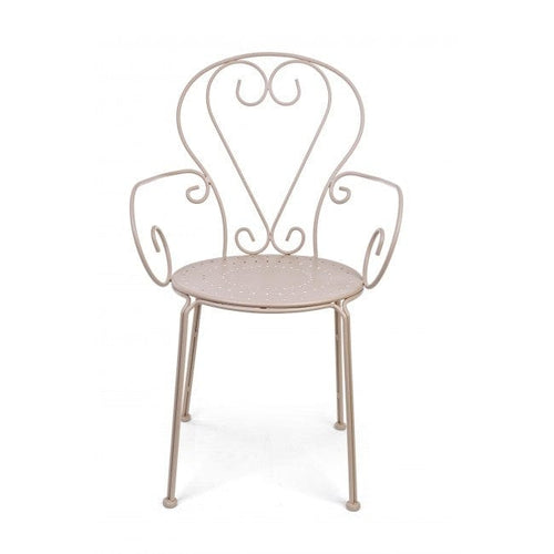 Sedia in metallo Ettienne Beige (1)