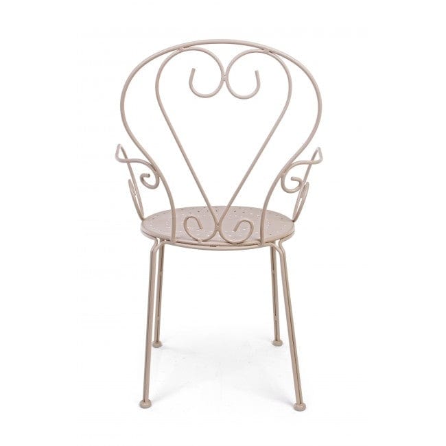 Sedia in metallo Ettienne Beige (2)