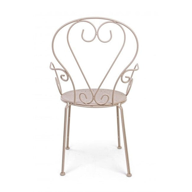 Sedia in metallo Ettienne Beige (2)