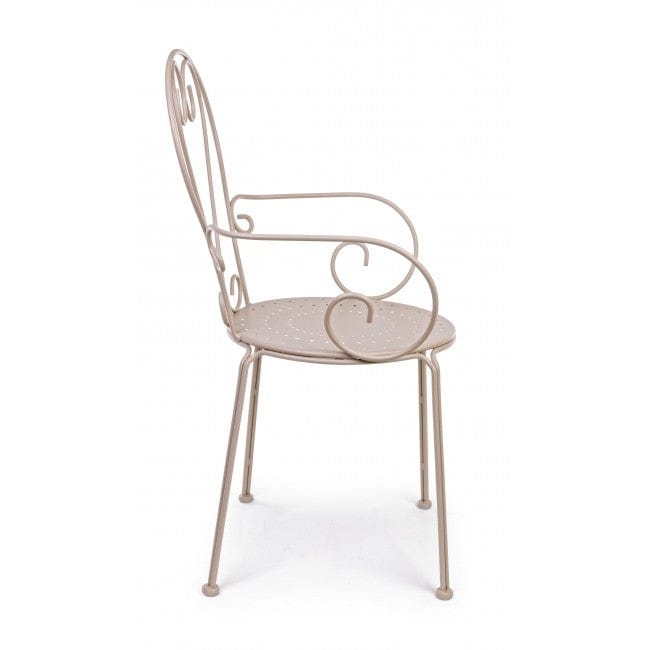 Sedia in metallo Ettienne Beige (3)