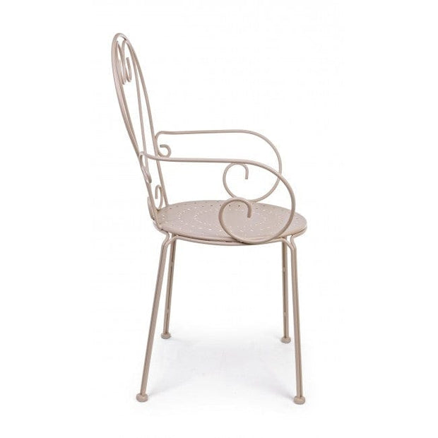 Sedia in metallo Ettienne Beige (3)