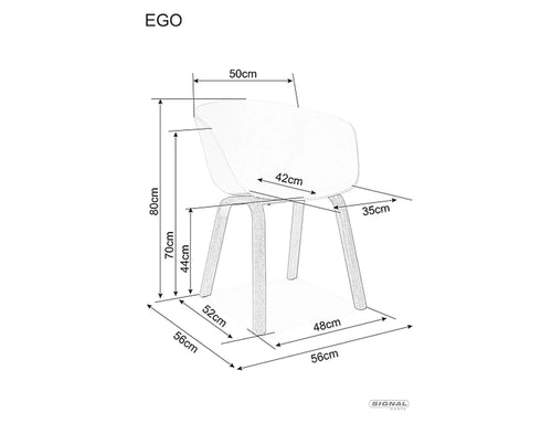Sedia in plastica Ego Bianco (1)