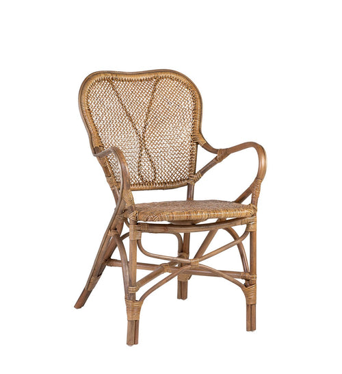 Sedia in rattan Bistro Marrone