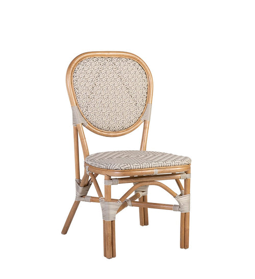 Sedia in rattan e plastica Bistro Bianco