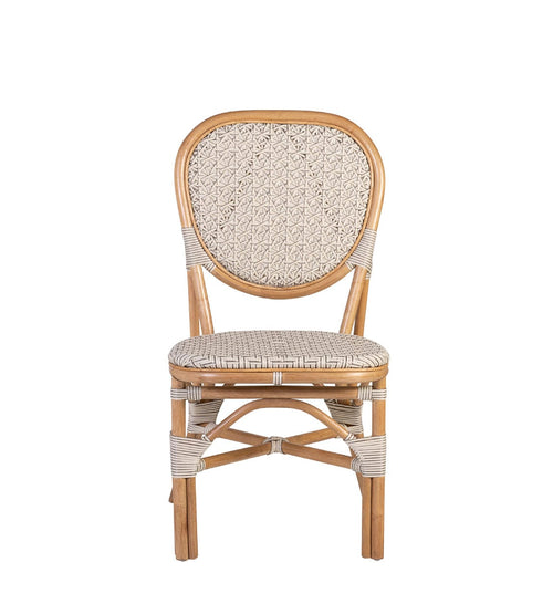 Sedia in rattan e plastica Bistro Bianco (1)