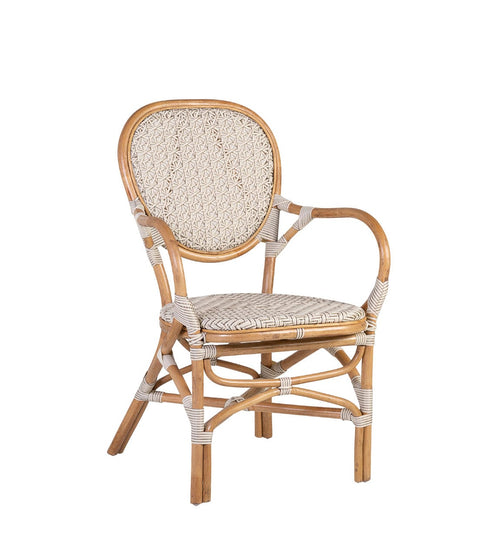 Sedia in rattan e plastica Bistro Bianco