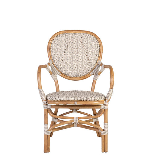 Sedia in rattan e plastica Bistro Bianco (1)