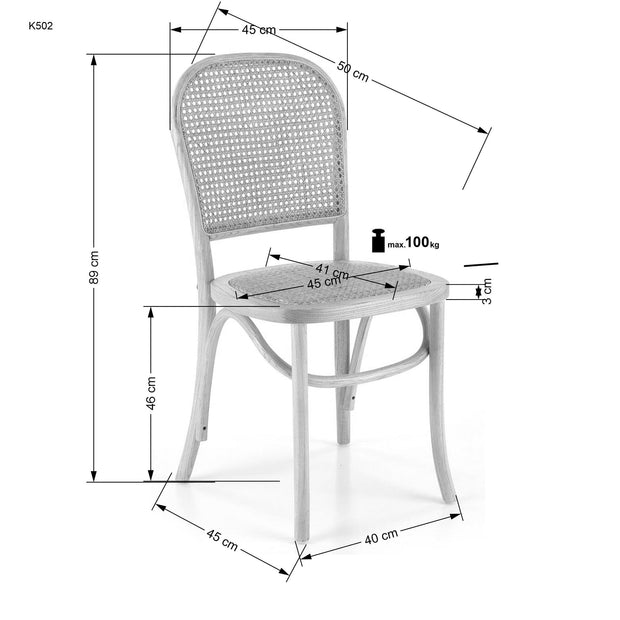 Sedia in rattan naturale K-502 Naturale (7)