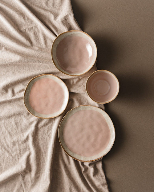 Servizio di piatti in ceramica Belford Rosa, 18 pezzi