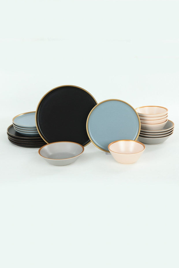 Servizio di piatti in ceramica Safir Multicolore, 24 pezzi (3)