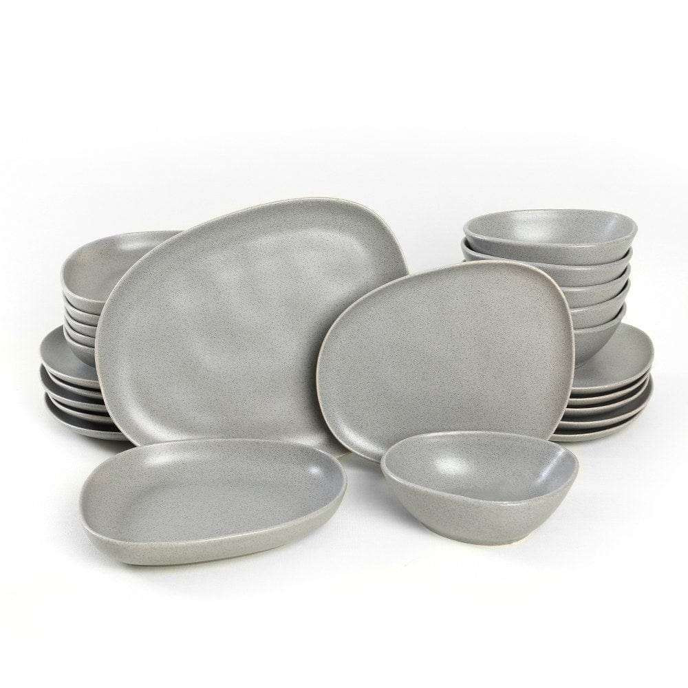 Servizio di piatti in ceramica Tetra Grigio, 24 pezzi (3)