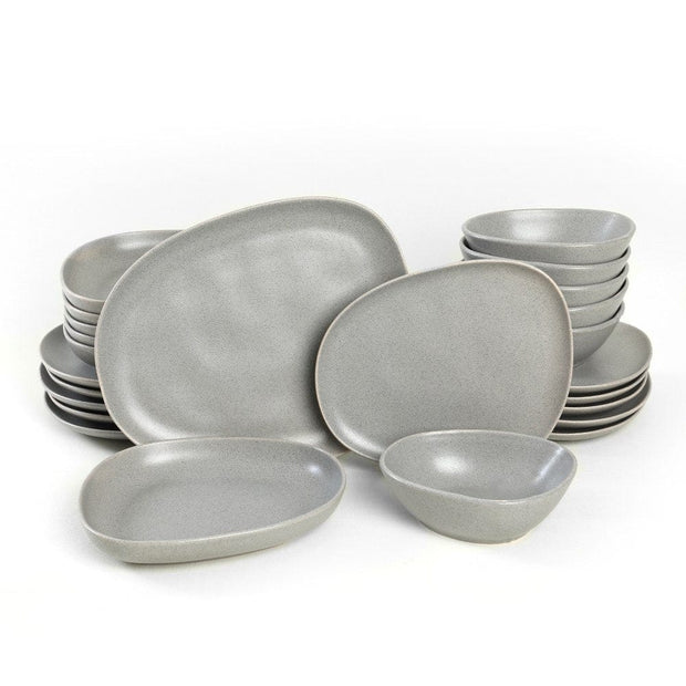 Servizio di piatti in ceramica Tetra Grigio, 24 pezzi (3)