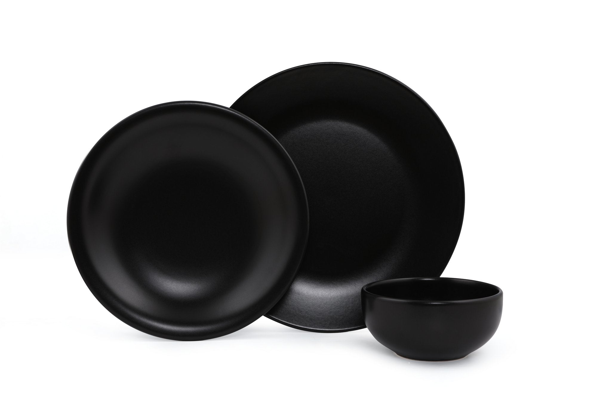Servizio di piatti in ceramica Tyo Nero, 12 pezzi (1)
