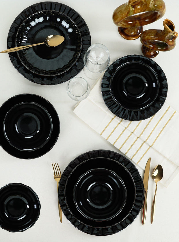 Servizio di piatti in ceramica Tyo Nero, 24 pezzi (2)